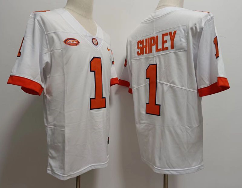 Men Clemson Tigers #1 Shipley White 2024 Nike Vapor NCAA Jersey->indianapolis colts->NFL Jersey